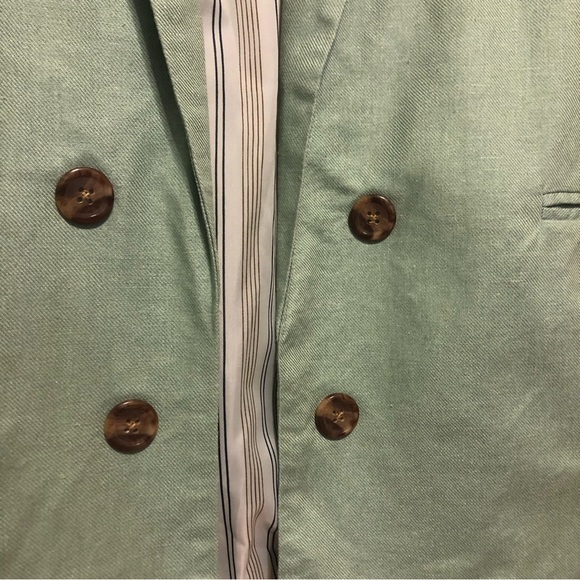 One by Chapter One Linen Open Front Blazer with Striped Lining - Picture 2 of 15